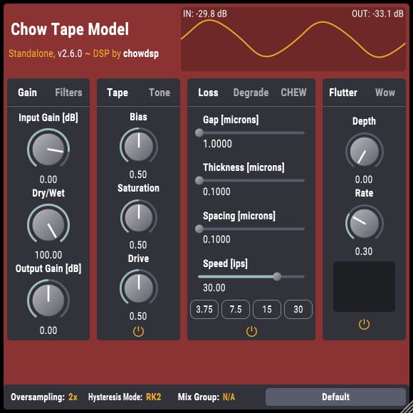 CHOW Tape Model